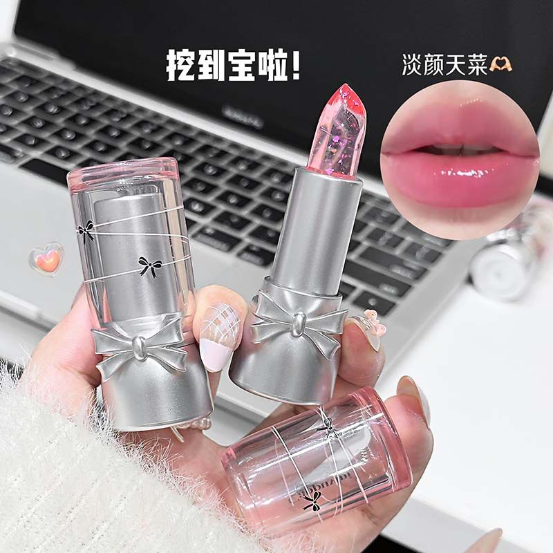 甜酷蝴蝶结温变显白润唇膏