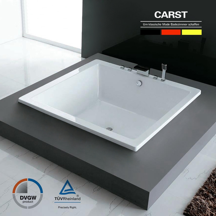 德国精工卫浴嵌入式浴缸亚克力家用1.2/1.3米正方形民宿按摩浴盆