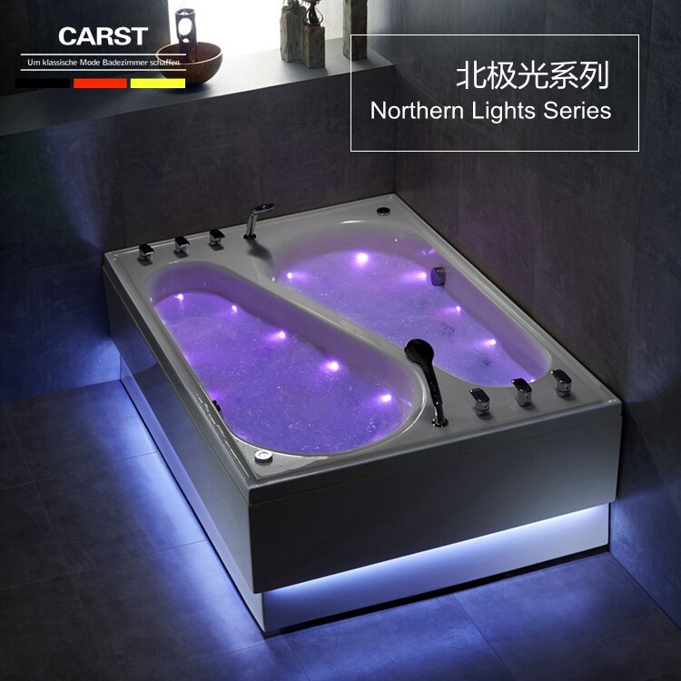 德国CARST卫浴双人按摩浴缸亚克力1.8米冲浪气泡恒温加热成人浴盆