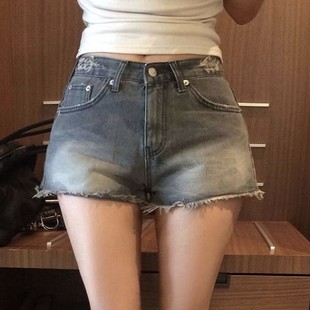 包邮 首尔印象韩代25夏季新款 东大门hypnotic621253毛边牛仔短裤