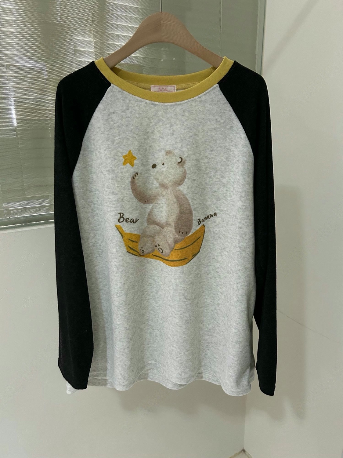 直邮 lakerr正品 25fw 韩代 加厚磨毛毛巾棉卡通插肩长袖T恤少女