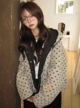 直邮 首尔印象韩代 25fw modimood博主同款正反两穿羊羔绒外套女