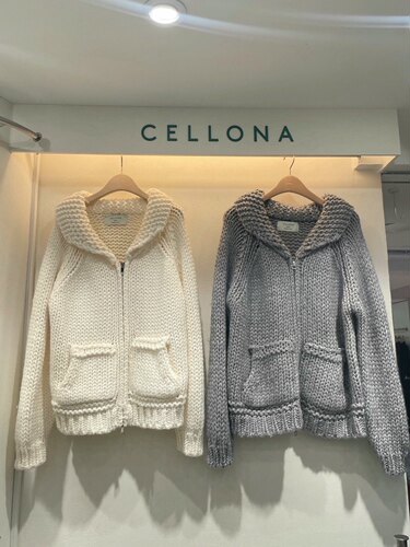 直邮 首尔印象韩代 25fw CELLONA粗棒针拉链口袋针织外套女秋冬新