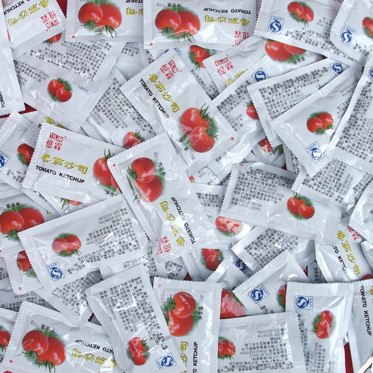 包邮番茄酱100包 忆霖 小包番茄沙司 薯条酱 披萨汉堡手抓饼酱料