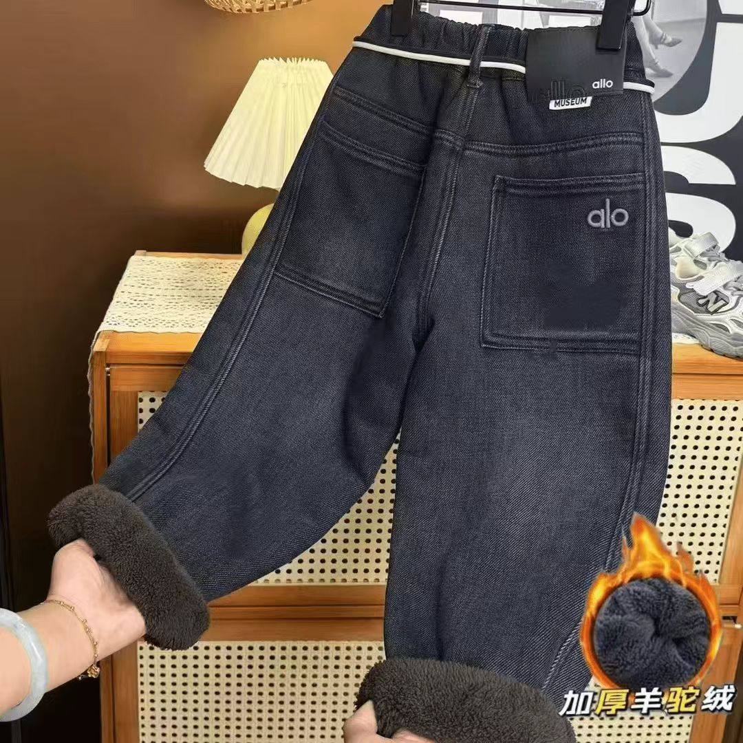 男童加绒裤子秋冬2025新款儿童冬季羊羔绒直筒牛仔裤一条过冬棉裤,童装/婴儿装/亲子装,儿童牛仔裤,淘宝优惠券,粉丝福利购,淘宝优惠卷