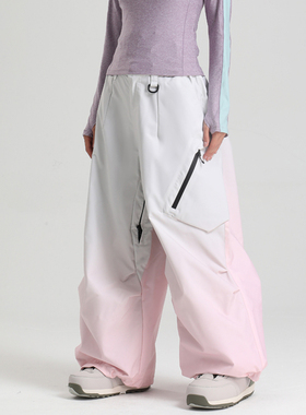 GSOUSNOW滑雪裤女款单板宽松专业防水雪服雪裤男士全套装备雪地裤