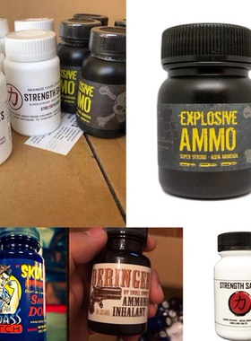 进口美制力牌/骷髅嗅盐运动健身健力大力士深蹲卧推硬拉提神强力