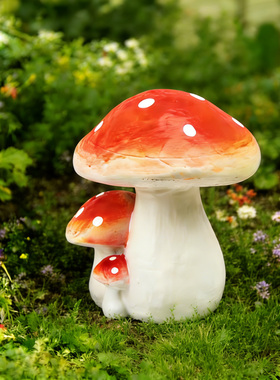 摆件仿真蘑菇庭院装饰品