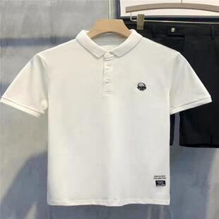 夏季大码新款简约短袖t恤男翻领POLO衫韩版上衣半袖男小衫潮