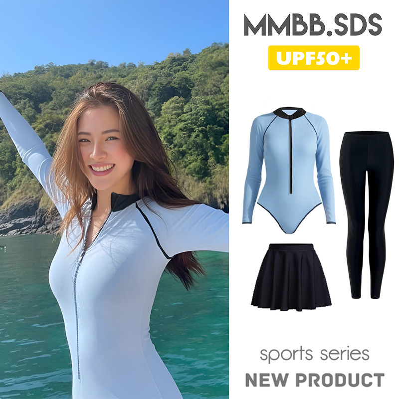 连体泳衣女新款潜水服女长袖长裤
