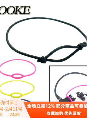 TOOKE 备用二级头硅胶技潜项圈悬挂颈脖圈黑色62cm黄色72cm