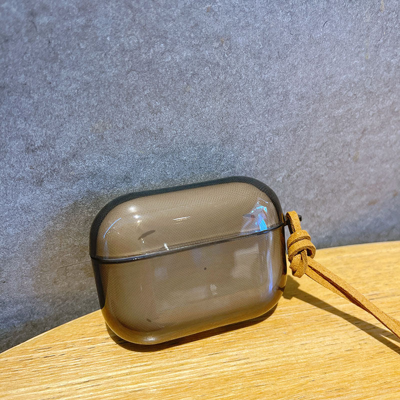 简约咖色AirPods3保护套适用苹果airpodsPro2代无线蓝牙第二代耳机壳三代AirPods软硅胶透明耳机盒AirPodsPro