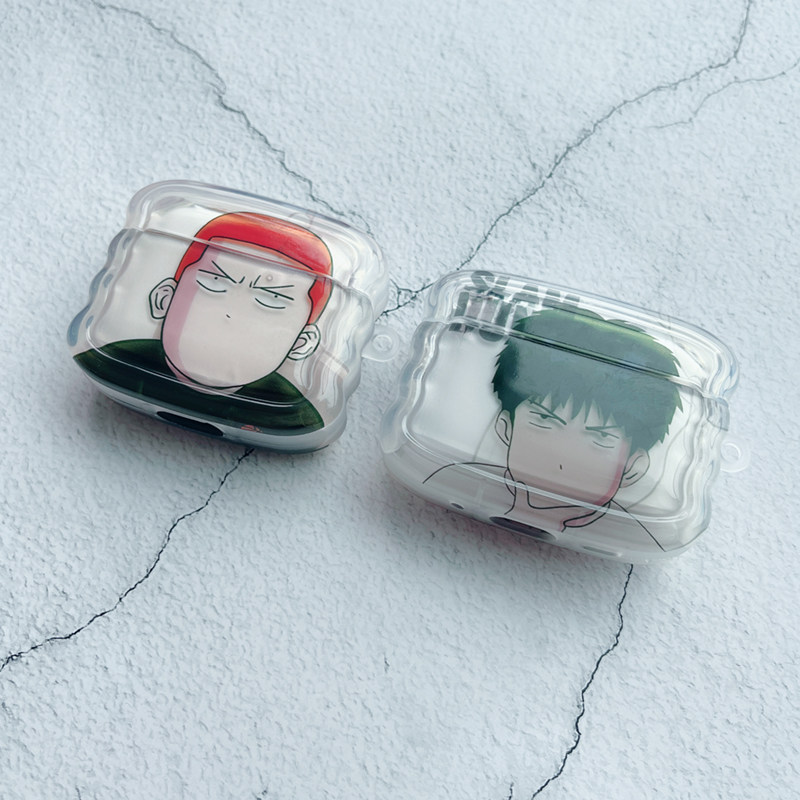 动漫灌篮高手AirPodsPro保护套第二代潮牌适用苹果airpods3代无线蓝牙耳机airpods1/2代透明防摔软壳樱木花道