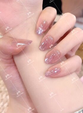 【紫晨凝露】紫色电镀猫眼中长款日常穿戴甲显白高级感甲片