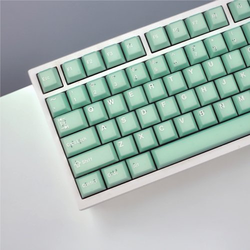 汉青玉键帽原厂高度PBT二色工艺全套机械键盘适配64/68/75/87/108