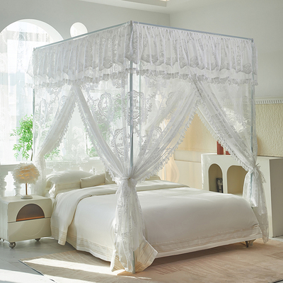 可拆防尘顶法式蚊帐床幔烤漆支架