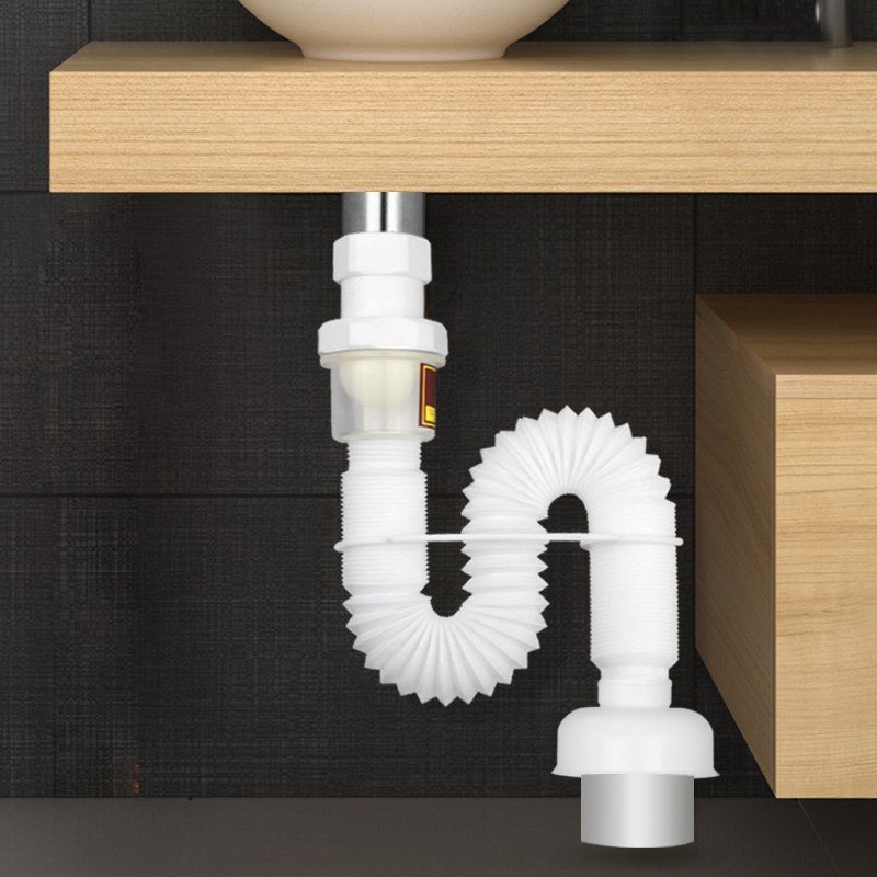 卫生间洗手盆防堵防臭下水管套装洗脸池台排水管侧排落水管软管