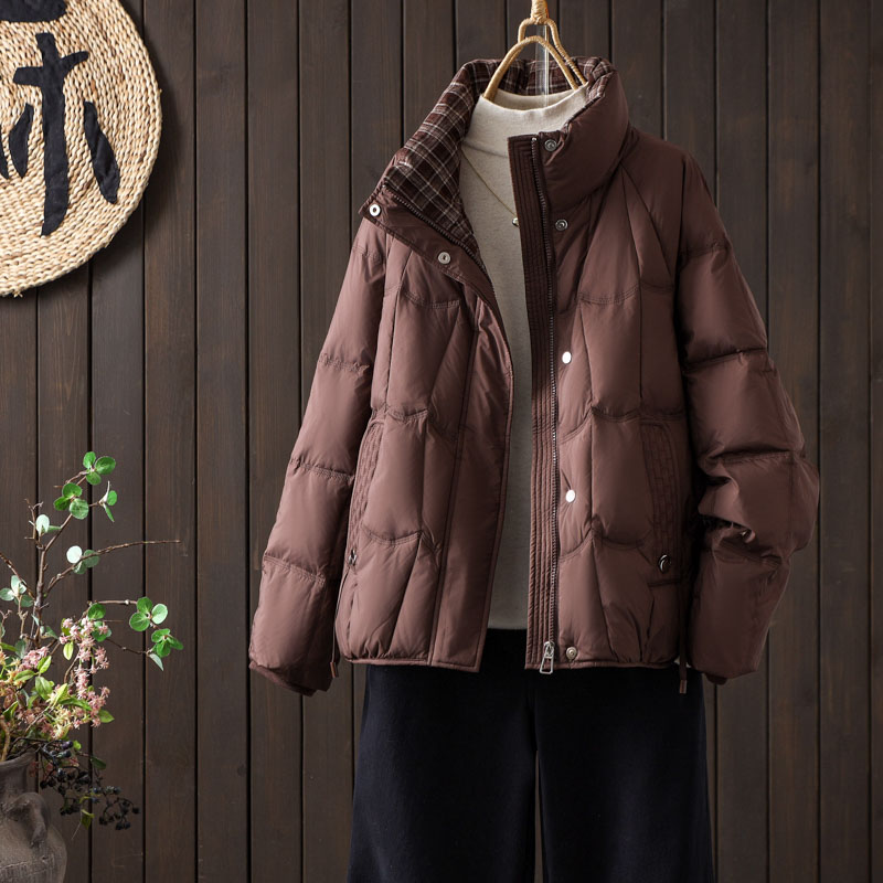 90白鸭绒加厚羽绒服洋气保暖外套