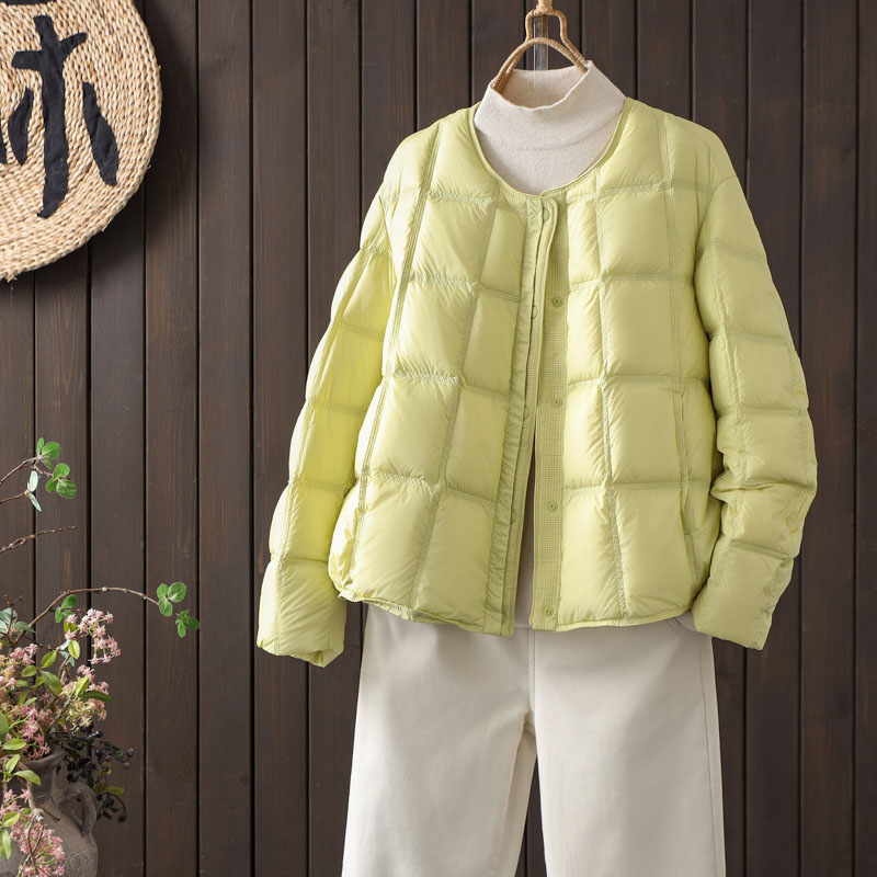 韩版泡芙90白鸭绒轻薄羽绒服外套