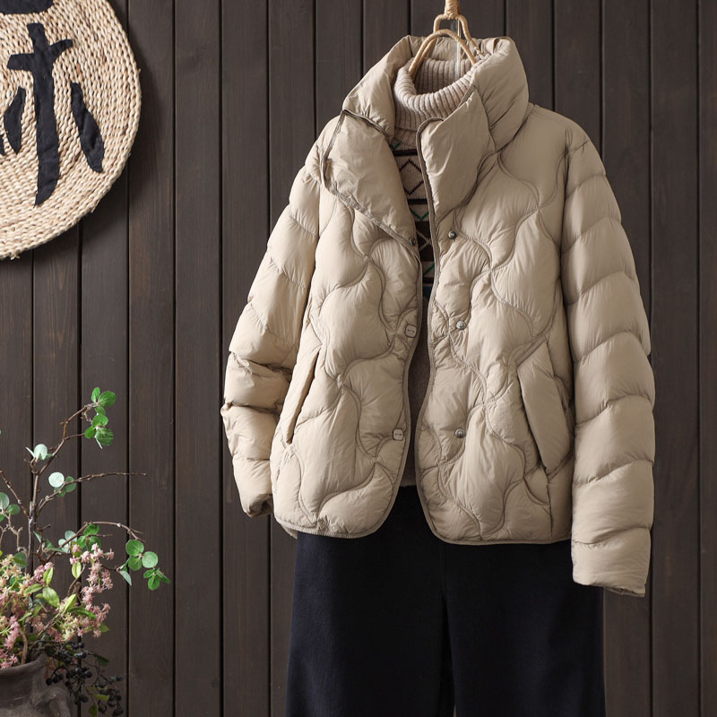 90白鸭绒加厚羽绒服时尚减龄外套