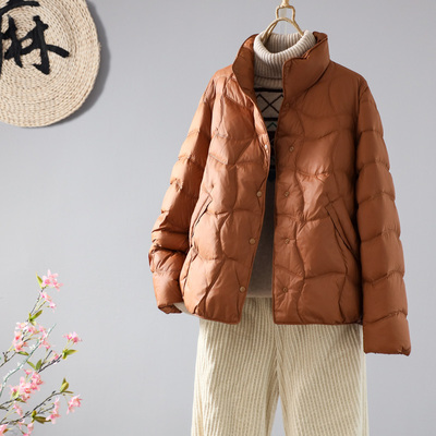 锦纶立领轻薄羽绒服外搭短款外套