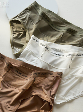 C.C.RED荷鹿伊 透气轻压微收腹琼斯丁字母桑蚕丝裆女中腰三角内裤