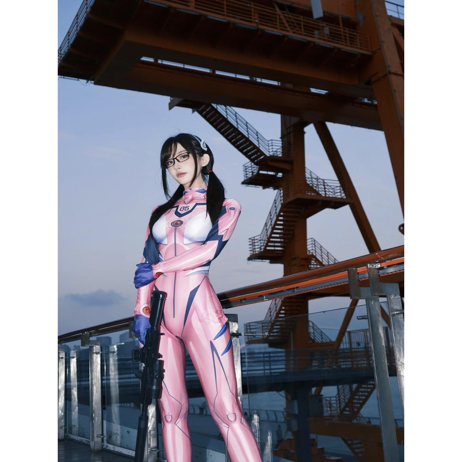 新世纪福音战士服真希波紧身衣服装成人儿童装男女迪斯尼cos 大码