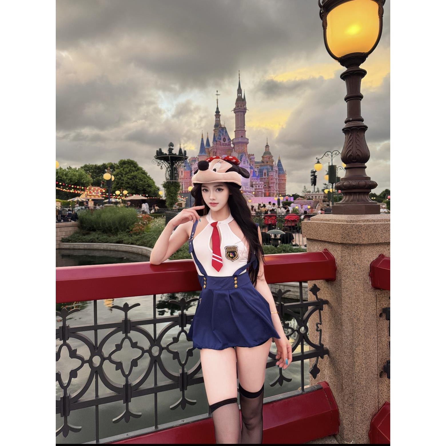 迪斯尼cos可爱修身网红内衣学生装制服学院jk校园诱惑短套