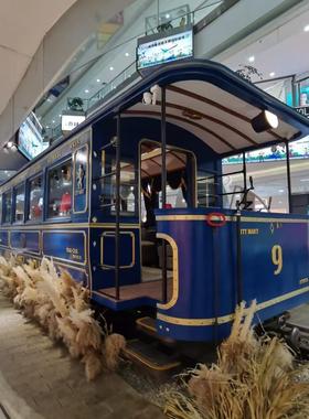 复古电车模型铁艺大型