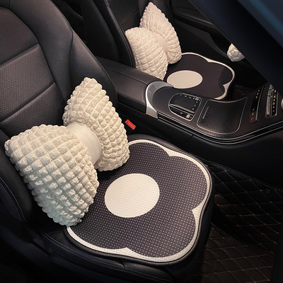 汽车坐垫四季通用女士可爱车内座垫夏季冰丝车垫高级感座套座椅套