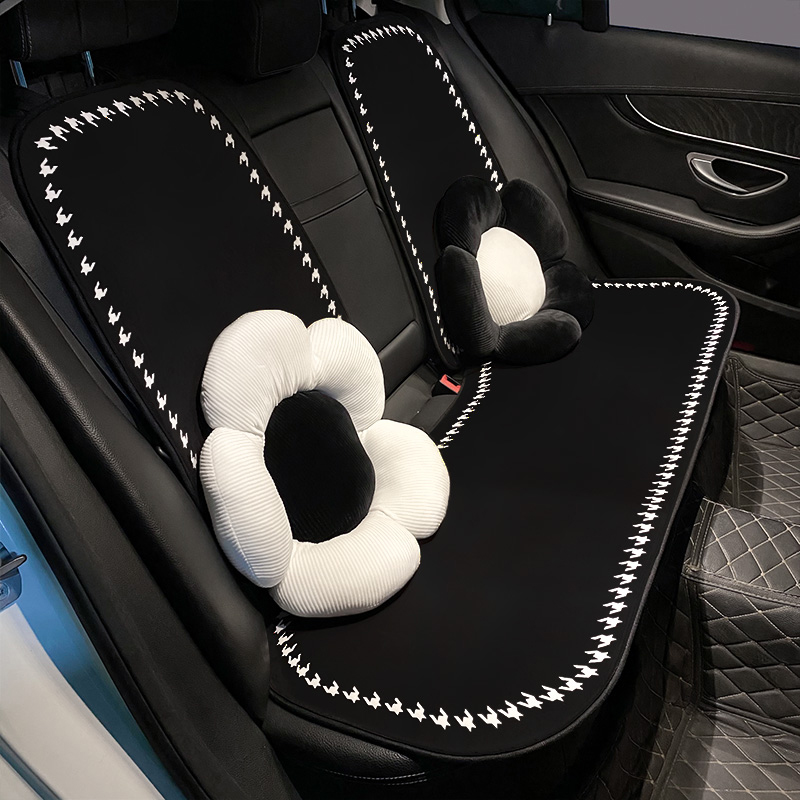 汽车坐垫冬季毛绒座套车内座椅保暖车垫宝马奥迪车载短毛绒座椅套
