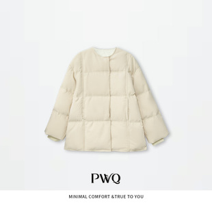 【简约鹅绒】羽绒服90鹅绒无领长袖短外套KGJ-25122817-DY