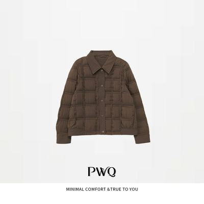 羽绒服90鹅绒翻领单排按扣方格鹅绒服KGJ-26011015-DY