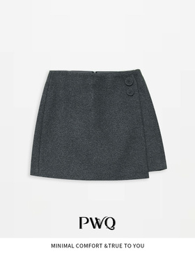 【高知英伦】半身裙简约高腰不规则半裙MSCC-25110816-DS