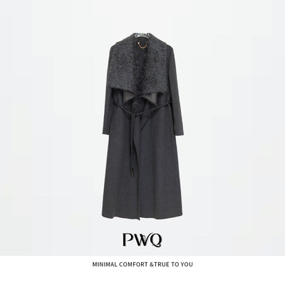 大衣羊绒天丝大翻毛领羊毛外套MT-26011891-DD