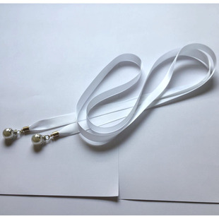 服百搭腰链 鞋 手工丝带女腰带吊珍珠打结细腰绳装 饰连衣裙外套衬衫