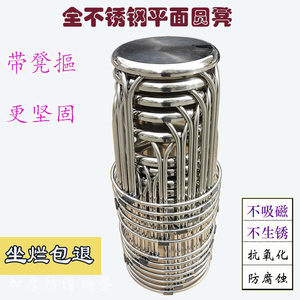 加厚全不锈钢圆凳子精品现代简约带脚圈平面圆凳圆形大排档家用