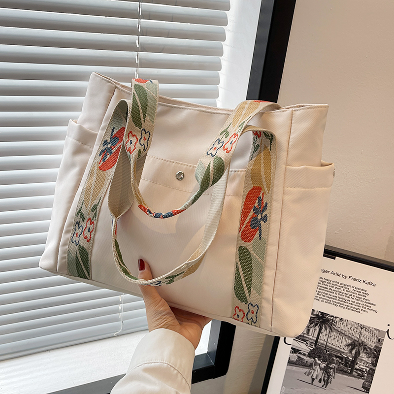 帆布托特2025新款时尚防水肩带