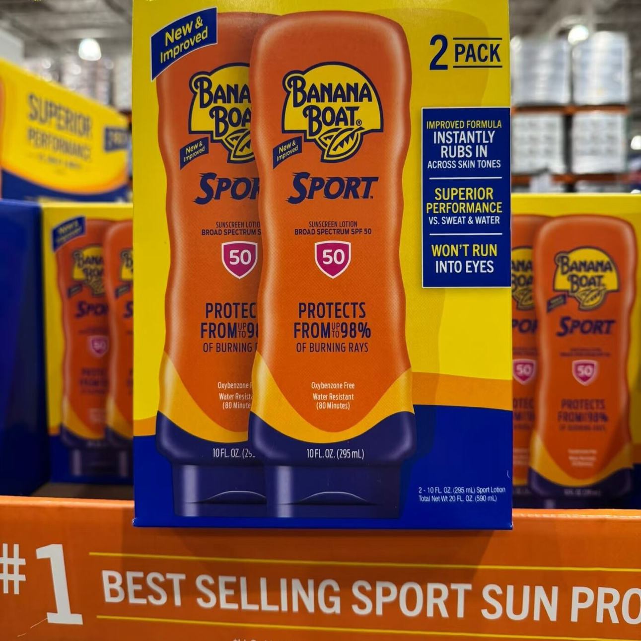 美国BananaBoat香蕉船户外防水汗日常运动防晒霜乳液SPF50 295ml