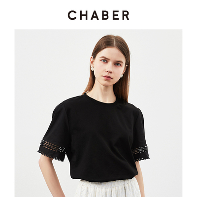 短袖甜美常规圆领chaber巧帛夏季