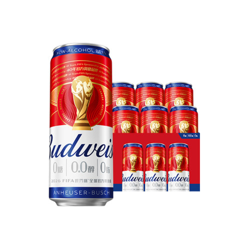 百威无醇啤酒330ML*6听