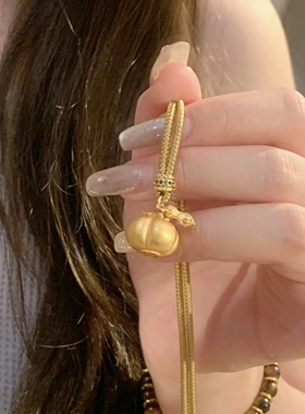 金店同款高品质好柿发生柿柿如意项链吊坠时尚潮流送女友生日礼物