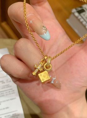 独特骰子项链女轻奢小众设计仿真金奇怪百搭送女友送女闺蜜礼物
