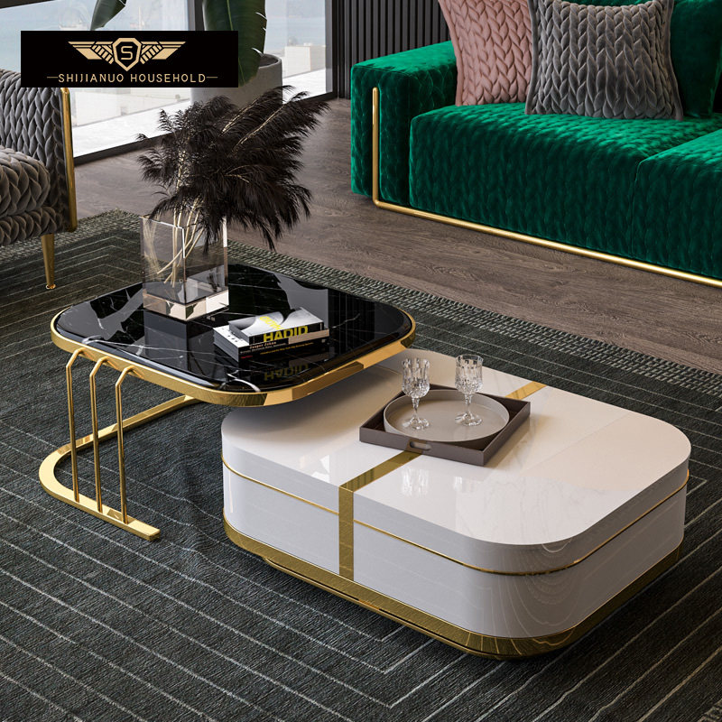 Light extravagance Marble tea table a living room Small apartment household Simplicity modern multi-function square Northern Europe Telescoping tea tablein the Residential furniture , Categories , Tea table  category - from Buy2taobao.com to provide professional Taobao agent buy service
