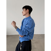 VERY 男女款 FEWEST cleanfit基础纯色老钱立领毛衣针织衫