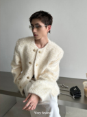 时髦复古双排扣毛茸茸小香风垫肩西装 外套 上新9折 PM20