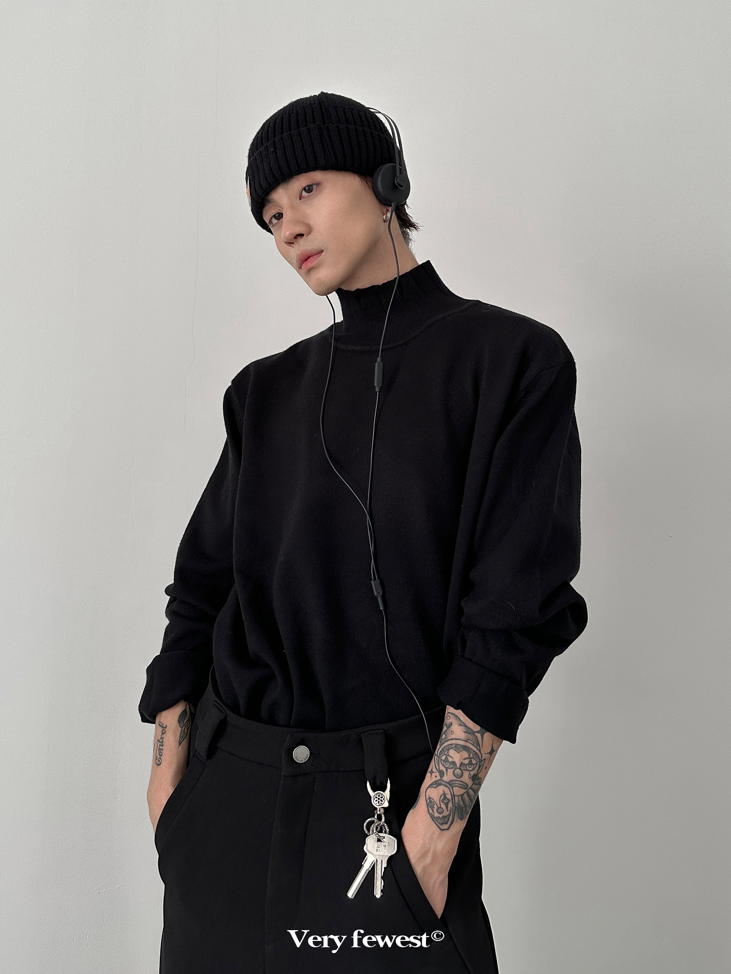 套头高领时髦百搭毛衣针织衫