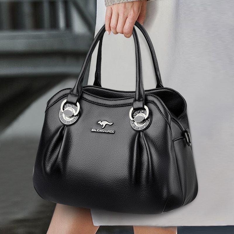 2025新款真皮中年大气中年妈妈包高级感单肩斜挎包时尚百搭手提包