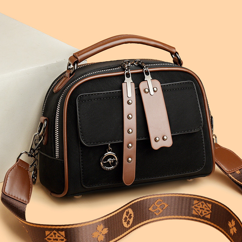 高级感时尚手提斜挎小方包送女生礼物2026新款春学生宽肩带单肩包