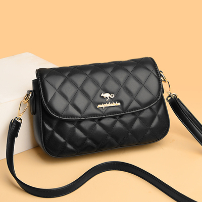 香港真皮小香风包包菱格链条包